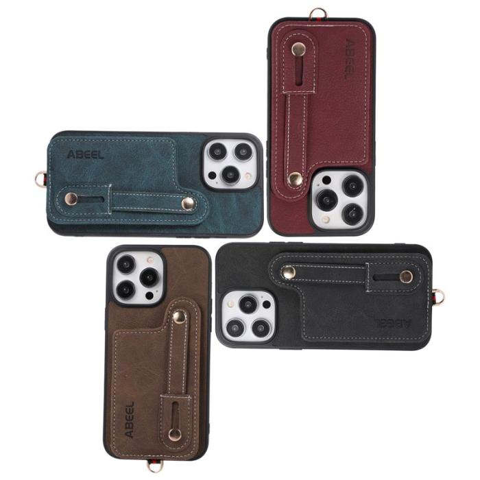 ABEEL - ABEEL Style 03 Mobilskal till iPhone 15 Plus PU Läder Blå