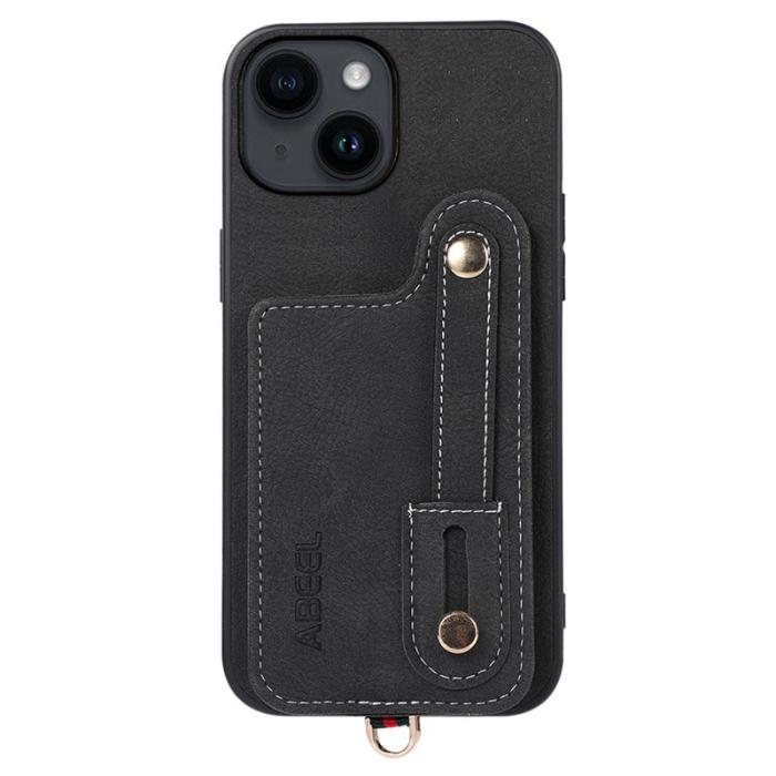 ABEEL - ABEEL Style 03 Mobilskal till iPhone 15 Plus PU Läder Svart