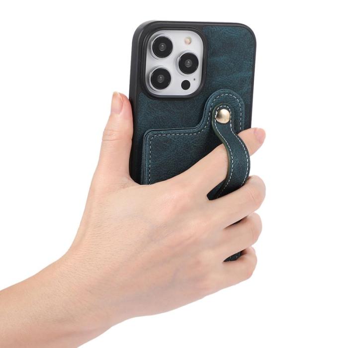 ABEEL - ABEEL Style 03 iPhone 15 Pro Skal med kortfack - Blå