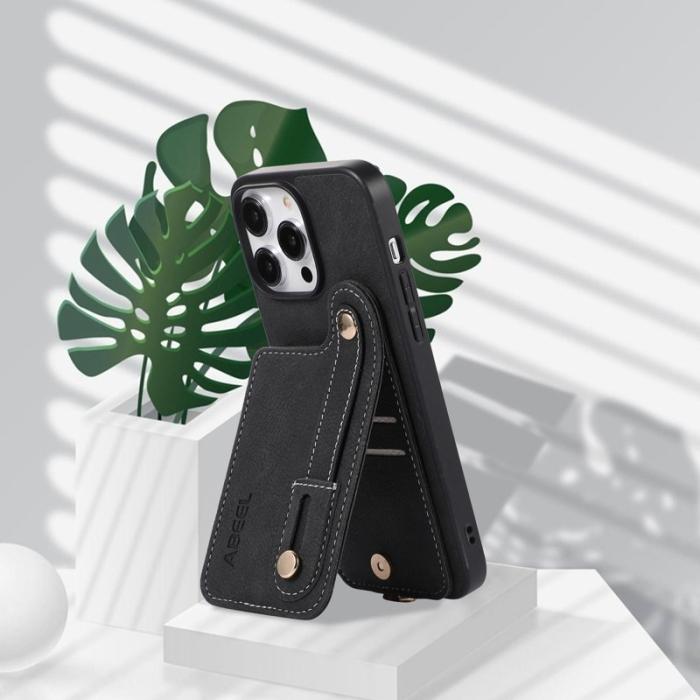 ABEEL - ABEEL Style 03 iPhone 15 Pro Skal med Kortfack Svart