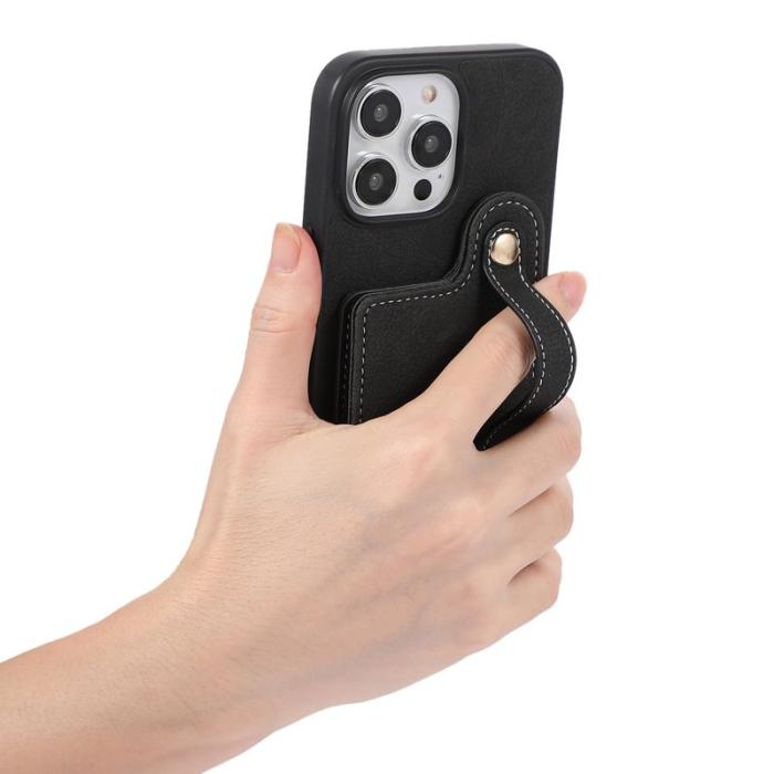 ABEEL - ABEEL Style 03 iPhone 15 Pro Skal med Kortfack Svart