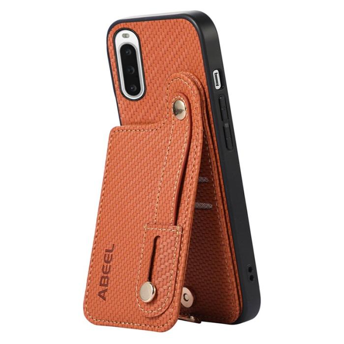 ABEEL - ABEEL Style 03 Kickstand Cover Sony Xperia 10 V Fodral Brun