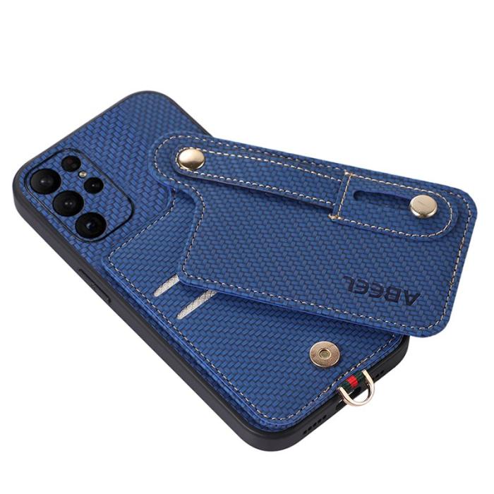 ABEEL - ABEEL Style 03 Kickstand Fodral för Samsung Galaxy S23 Ultra Blå