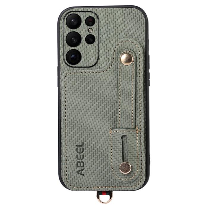 ABEEL - ABEEL Style 03 Kickstand Fodral för Samsung Galaxy S23 Ultra Grön
