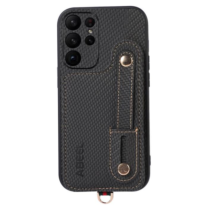 ABEEL - ABEEL Style 03 Kickstand Fodral för Samsung Galaxy S23 Ultra - Svart