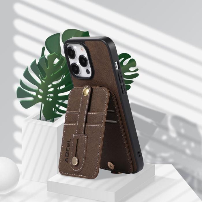 ABEEL - ABEEL Style 03 Skal för iPhone 15 med Kickstand Khaki