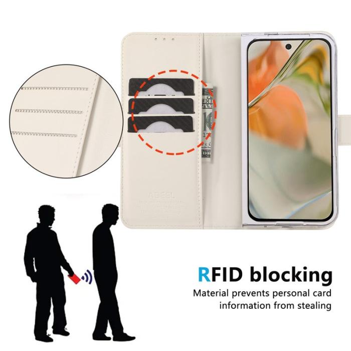 ABEEL - ABEEL Style A02 Fodral för Google Pixel 9 Pro Fold 5G - Vit