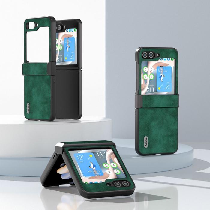 ABEEL - ABEEL Textured Fodral för Samsung Galaxy Z Flip5 5G - Grön