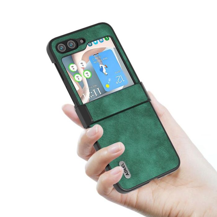 ABEEL - ABEEL Textured Fodral för Samsung Galaxy Z Flip5 5G - Grön