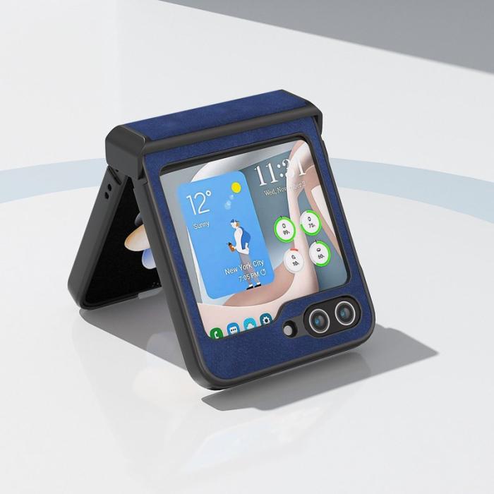 ABEEL - ABEEL Textured Skal för Samsung Galaxy Z Flip5 5G - Blå