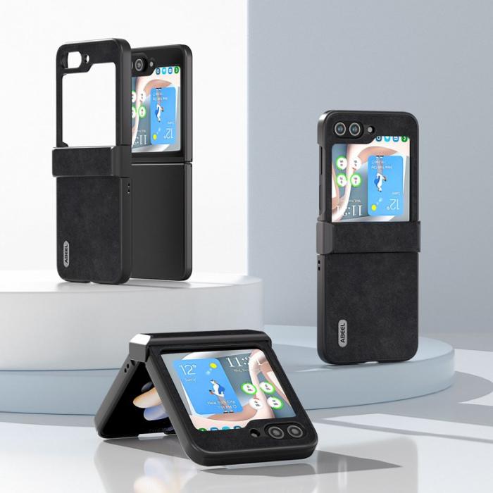 ABEEL - ABEEL Textured Skal för Samsung Galaxy Z Flip5 5G - Svart