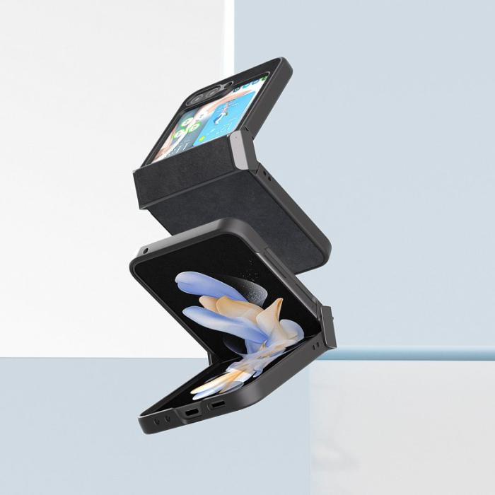 ABEEL - ABEEL Textured Skal för Samsung Galaxy Z Flip5 5G - Svart
