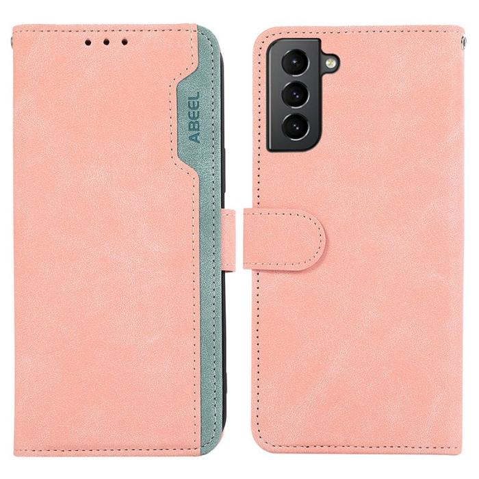 ABEEL - ABEEL Wallet Case för Samsung Galaxy S21 5G / S21 4G - Rosa