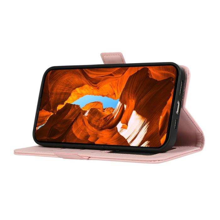 ABEEL - ABEEL Wallet Stand Case för Samsung Galaxy S21+ 5G - Rosa