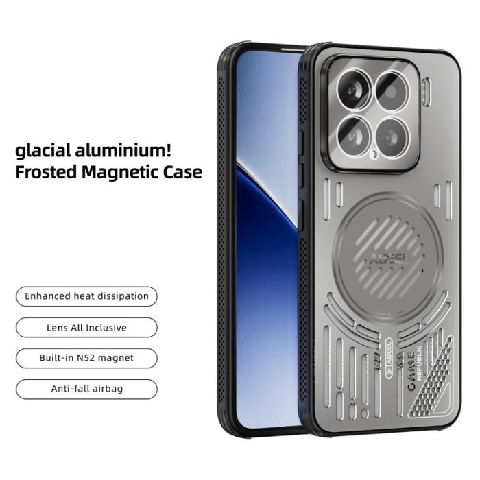 ABEEL - ABEEL Xiaomi 15 Magnetiskt Fodral Aluminium + PC + TPU - Titan Grå