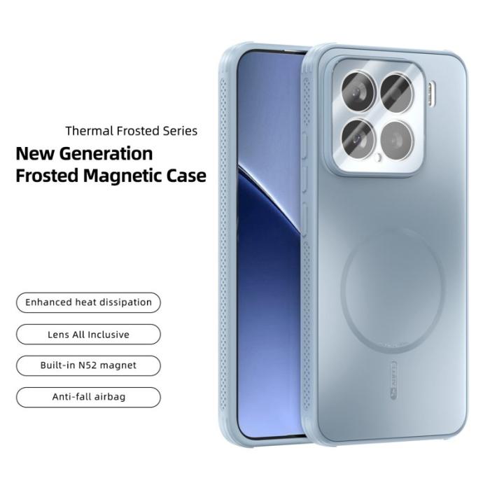 ABEEL - ABEEL Xiaomi 15 Magnetiskt Skal TPU PC Kyl Matte - Baby Blue