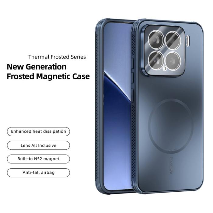 ABEEL - ABEEL Xiaomi 15 Magnetiskt Skal TPU PC Kylmatte Blå