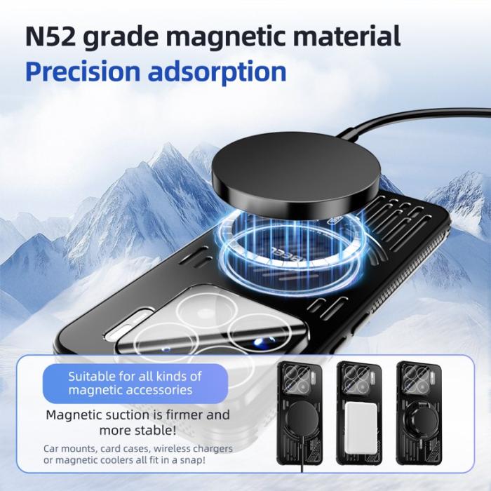 ABEEL - ABEEL Xiaomi 15 Pro Magnetiskt Fodral Aluminium Titan Grå