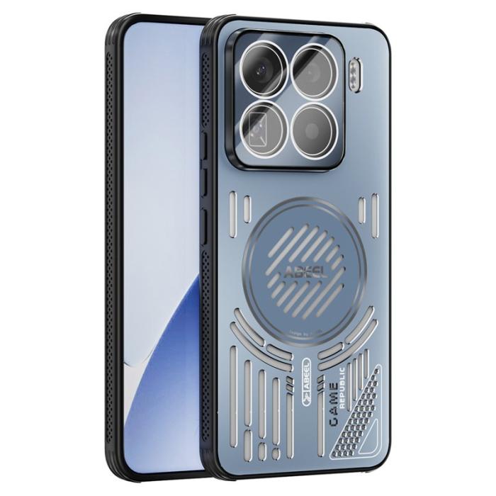 ABEEL - ABEEL Xiaomi 15 Pro Magnetiskt Fodral Aluminium + TPU - Blå