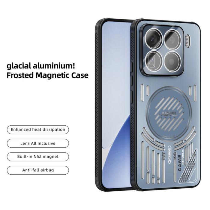 ABEEL - ABEEL Xiaomi 15 Pro Magnetiskt Fodral Aluminium + TPU - Blå