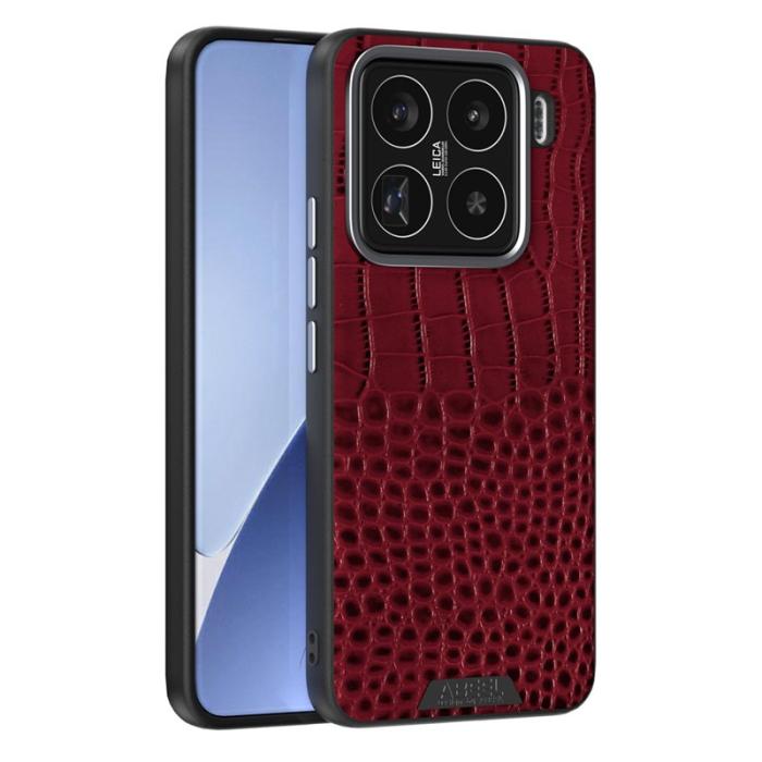 ABEEL - ABEEL Xiaomi 15 Pro Skal MagSafe Kroko Textur Röd