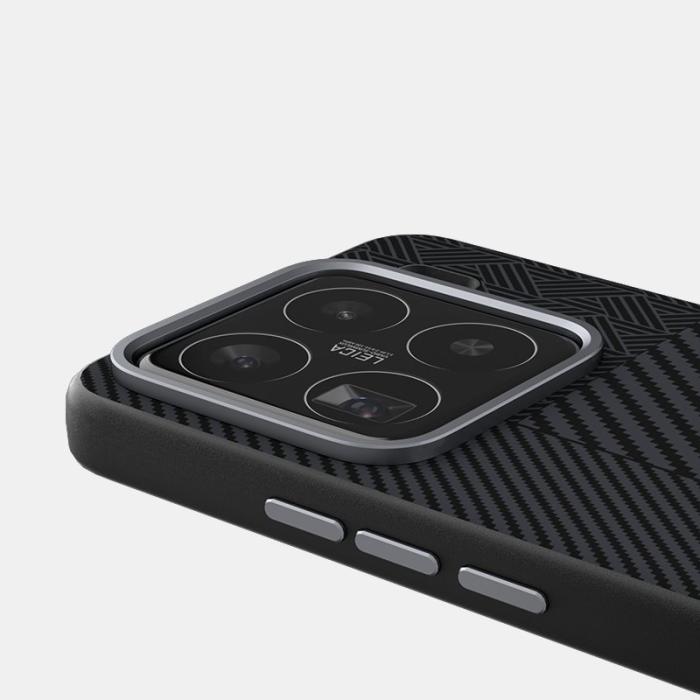 ABEEL - ABEEL Xiaomi 15 Pro Skal PC TPU Aluminium PU Läder - Textur 1