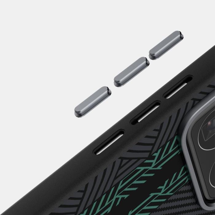 ABEEL - ABEEL Xiaomi 15 Pro Skal PC TPU Aluminium PU Läder - Textur 2