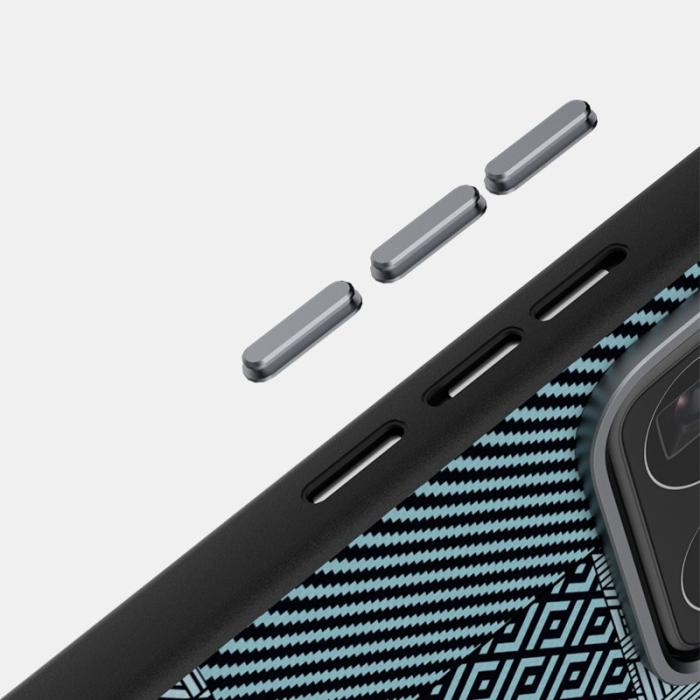 ABEEL - ABEEL Xiaomi 15 Pro Skal PC TPU Aluminium PU Läder - Textur 4