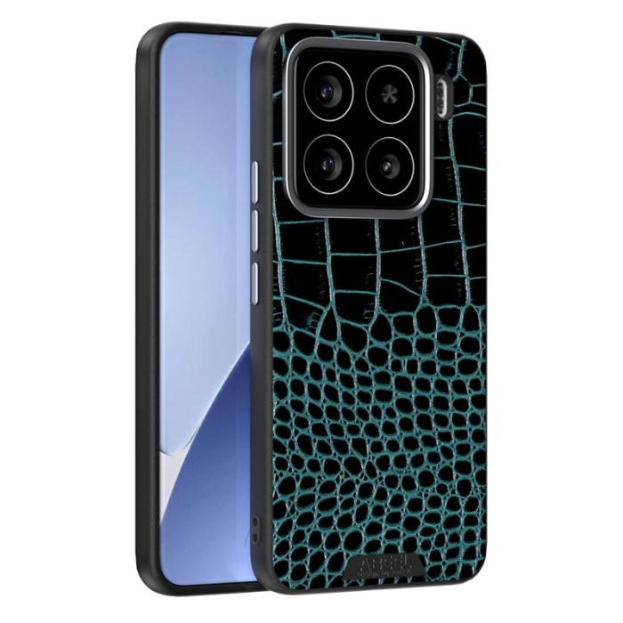 ABEEL - ABEEL Xiaomi 15 Skal MagSafe Kompatibel Krokodil Textur Grön