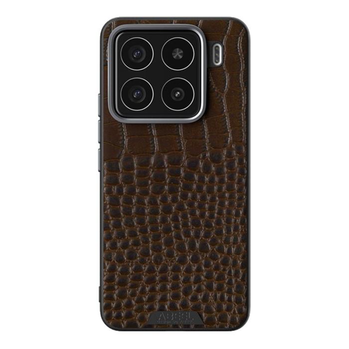 ABEEL - ABEEL Xiaomi 15 Skal MagSafe Kompatibel Krokodil Textur Kaffe