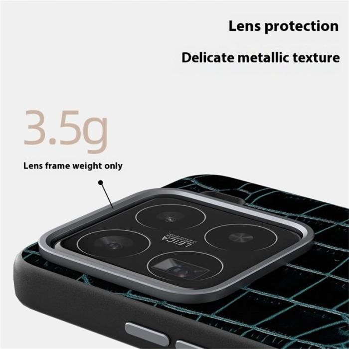 ABEEL - ABEEL Xiaomi 15 Skal MagSafe Kompatibel Krokodil Textur Kaffe