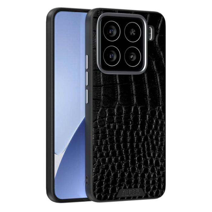 ABEEL - ABEEL Xiaomi 15 Skal MagSafe Kompatibel Krokodiltextur Svart