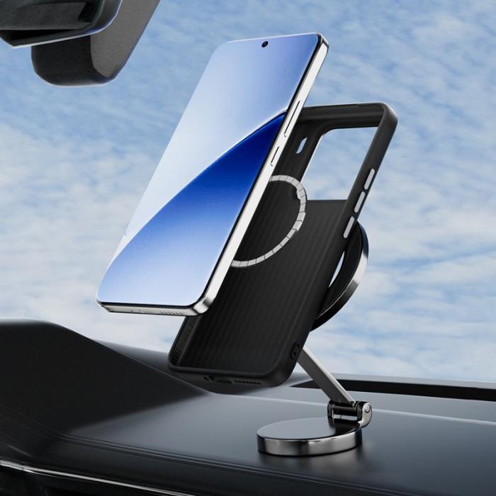 ABEEL - ABEEL Xiaomi 15 Skal MagSafe Kompatibel Micro-Prägling Svart