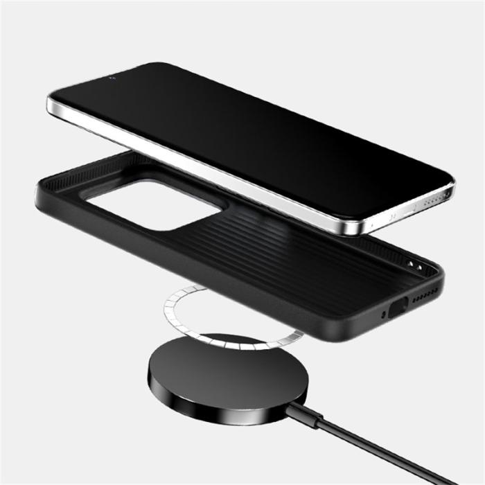 ABEEL - ABEEL Xiaomi 15 Skal PC TPU Aluminium PU Läder MagSafe - Textur 2