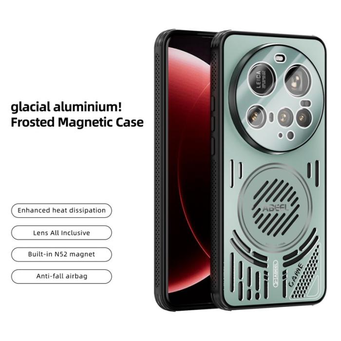 ABEEL - ABEEL Xiaomi 15 Ultra Magnetiskt Fodral Aluminium Grön
