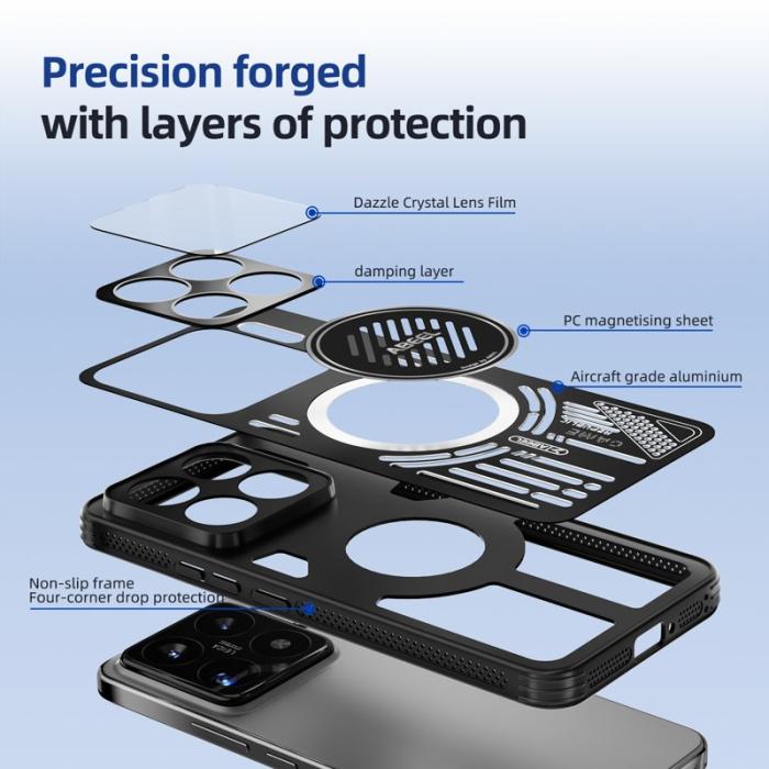 ABEEL - ABEEL Xiaomi 15 Ultra Skal Aluminium + PC + TPU - Svart