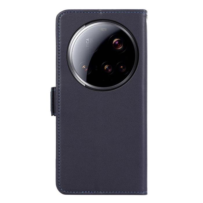 ABEEL - ABEEL Xiaomi 15 Ultra Skal Läder Fodral med RFID Blå