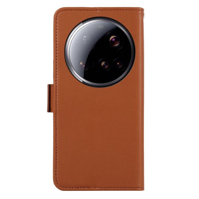 ABEEL - ABEEL Xiaomi 15 Ultra Skal Läder Fodral med RFID Skydd - Brun
