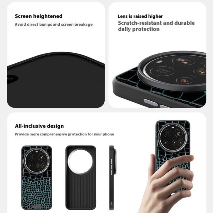 ABEEL - ABEEL Xiaomi 15 Ultra Skal MagSafe Krokodiltextur Grön