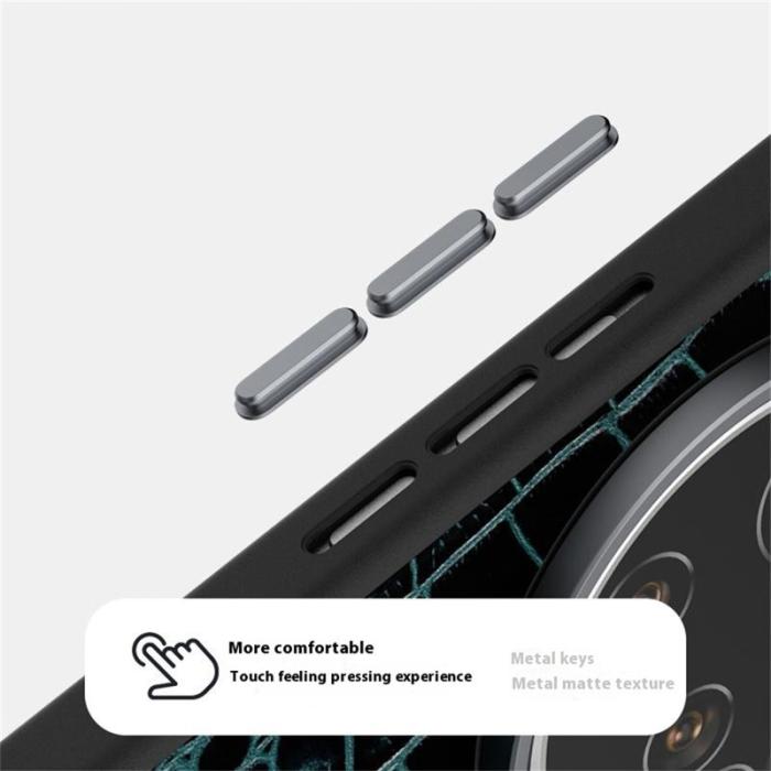 ABEEL - ABEEL Xiaomi 15 Ultra Skal MagSafe Krokodiltextur Svart