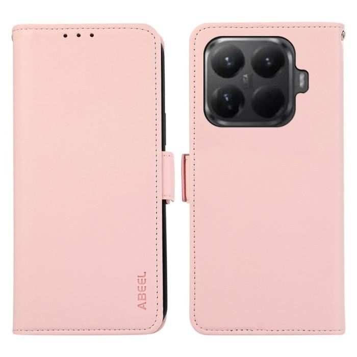 ABEEL - ABEEL Xiaomi 15T Pro Skal Läder Fodral med RFID Blockering - Rosa
