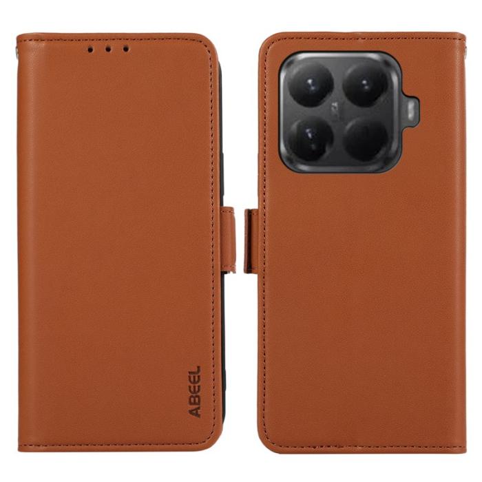 ABEEL - ABEEL Xiaomi 15T Pro Skal Läder Fodral med RFID Skydd - Brun