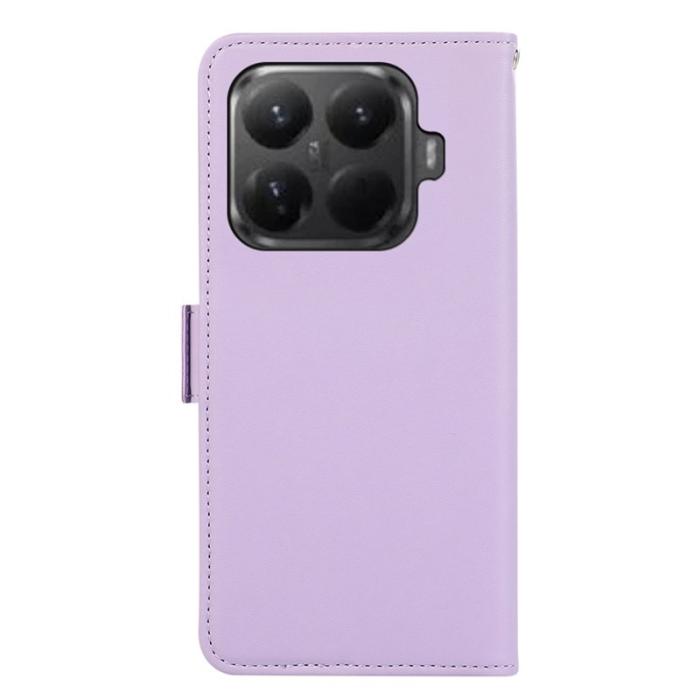 ABEEL - ABEEL Xiaomi 15T Pro Skal Läder Fodral RFID Blockering Lila