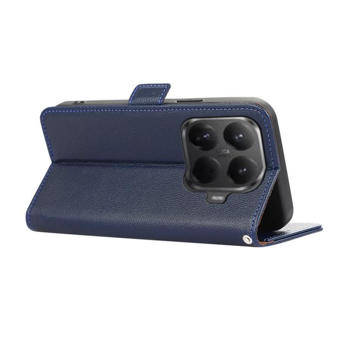 ABEEL - ABEEL Xiaomi 15T Pro Skal Litchi Textur Läder RFID Blå