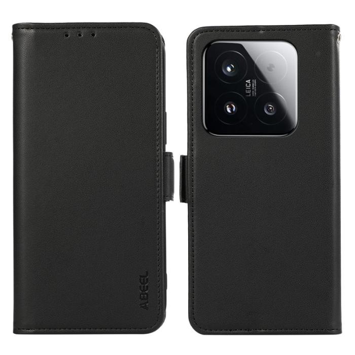 ABEEL - ABEEL Xiaomi 15T Skal Läder Fodral med RFID Skydd - Svart