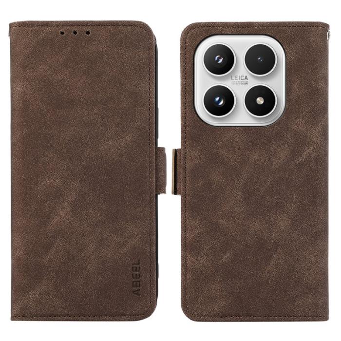 ABEEL - ABEEL Xiaomi 17 Fodral PU Läder Folio Ställ Brown