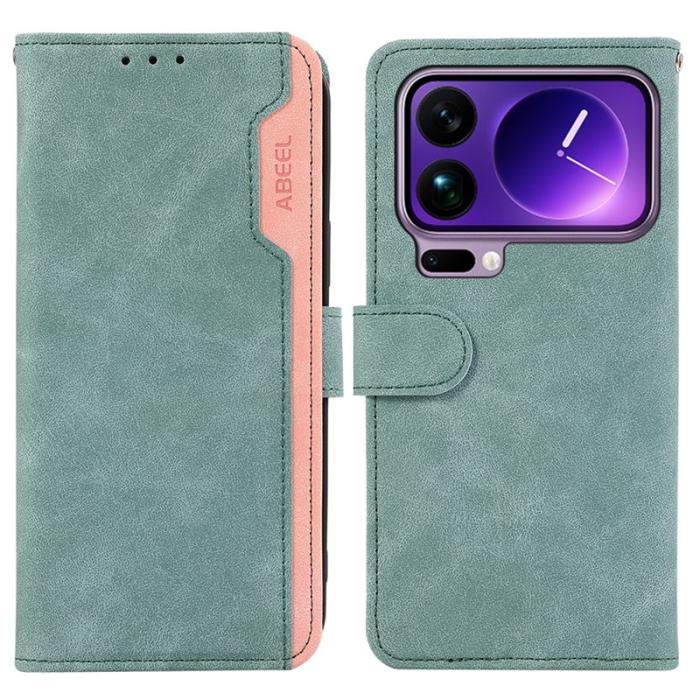 ABEEL - ABEEL Xiaomi 17 Pro Fodral Splicing Läder RFID Baby Blue