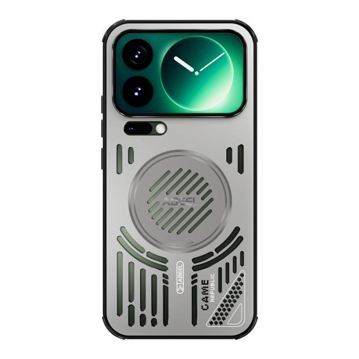 ABEEL - ABEEL Xiaomi 17 Pro Max Magnetisk Kylskal TPU + PC Aluminium Grå