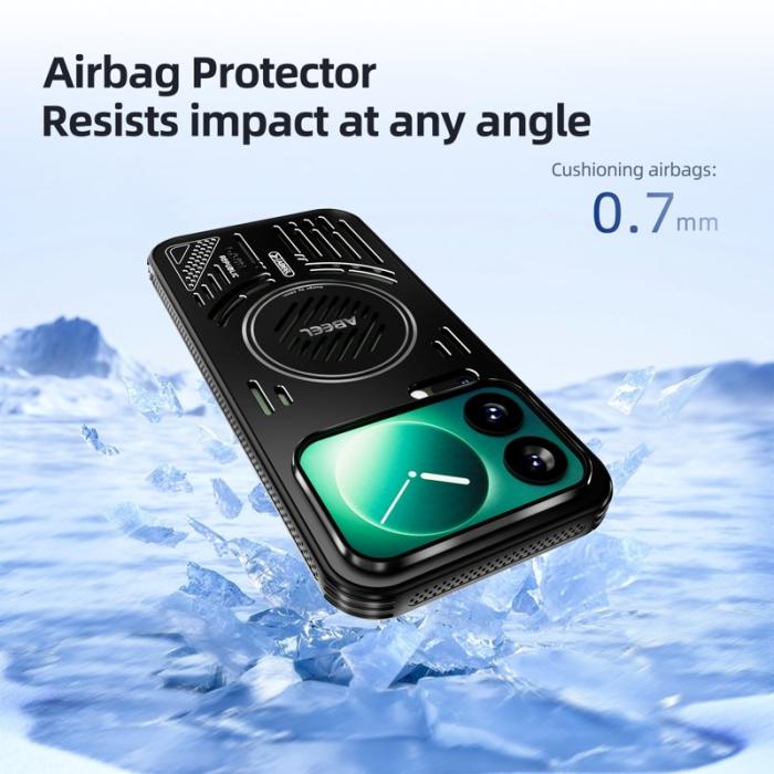 ABEEL - ABEEL Xiaomi 17 Pro Max Magnetisk Kylskal TPU + PC Aluminium Grå