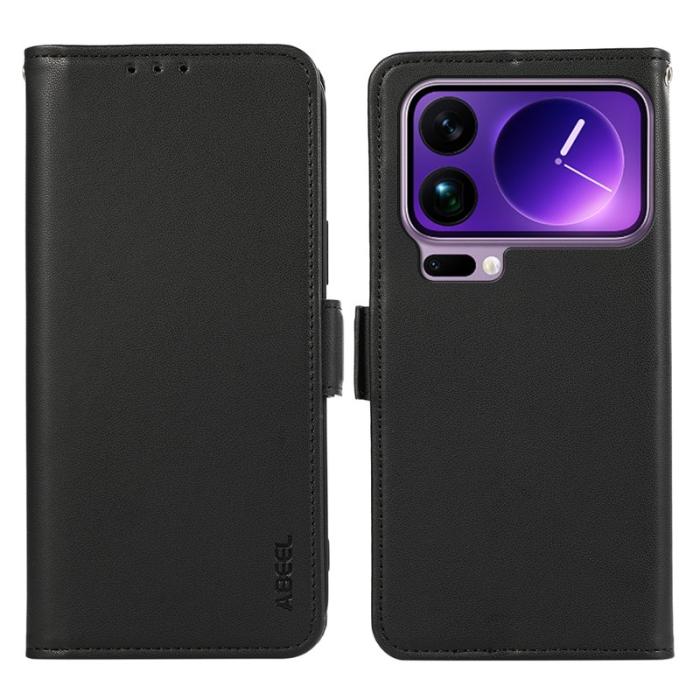 ABEEL - ABEEL Xiaomi 17 Pro Max Skal Läderfodral med RFID - Svart